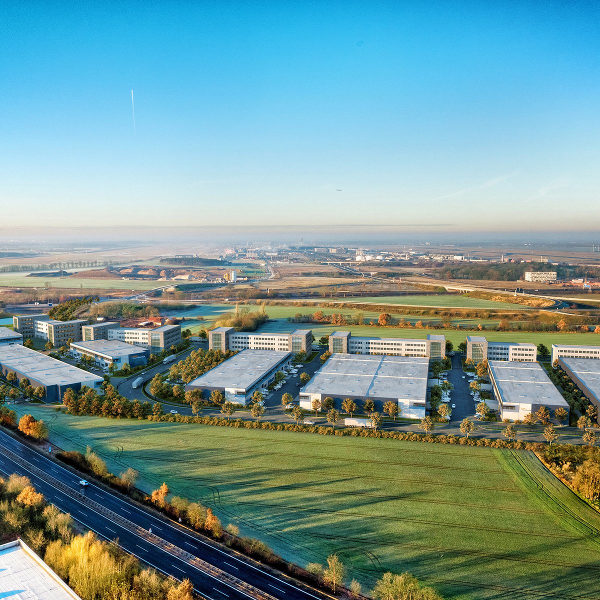 Luftaufnahme Unternehmerpark in Schönefeld