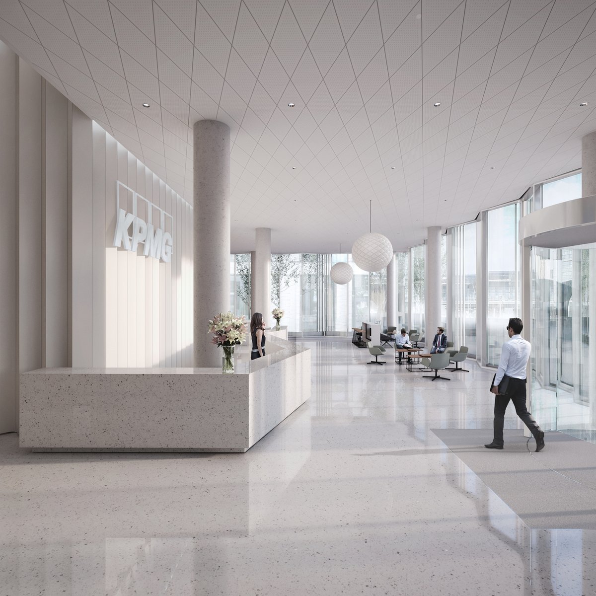 Visualisierung: Hochhaus am Europaplatz