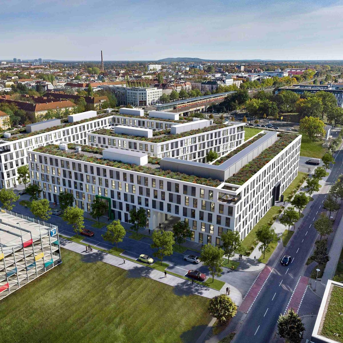 Luftausnahme Office Lab Campus in Berlin-Adlershof zum Thema: Zirkulärer Innenausbau im Berliner OFFICE LAB CAMPUS