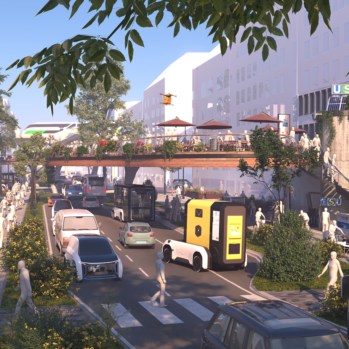 Visualisierung: Mit der DLR‑weiten VR-Asset Datenbank wird eine zentrale Plattform mit verkehrsrelevanten 3D-Objekten bzw. 3D-Szenen bereitgestellt. Diese wird die Arbeit an zukünftigen VR-Welten erleichtern und den Austausch fördern.