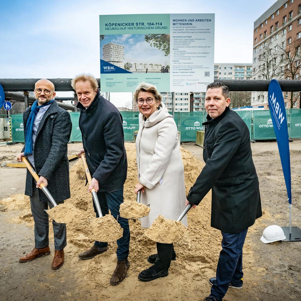 WBM startet Bau von Wohn- und Gewerbekomplex in Berlin mit symbolischen Spatenstich