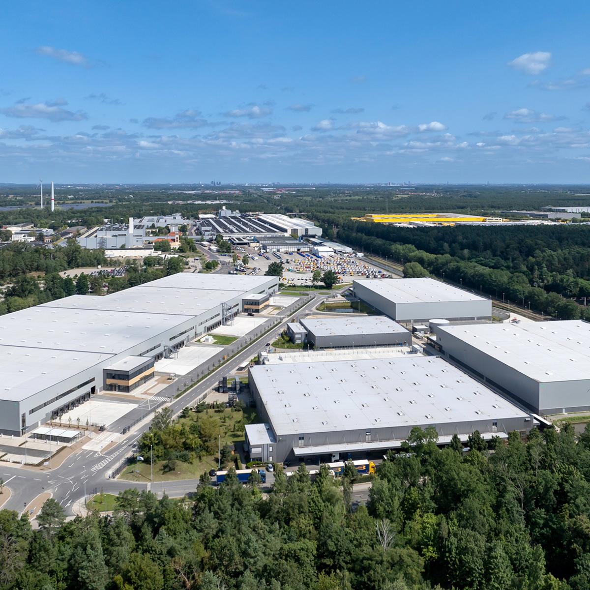Luftbild vom Verdion PremierPark in Berlin