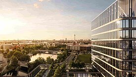 Visualisierung Port One - Panoramablick | Europacity