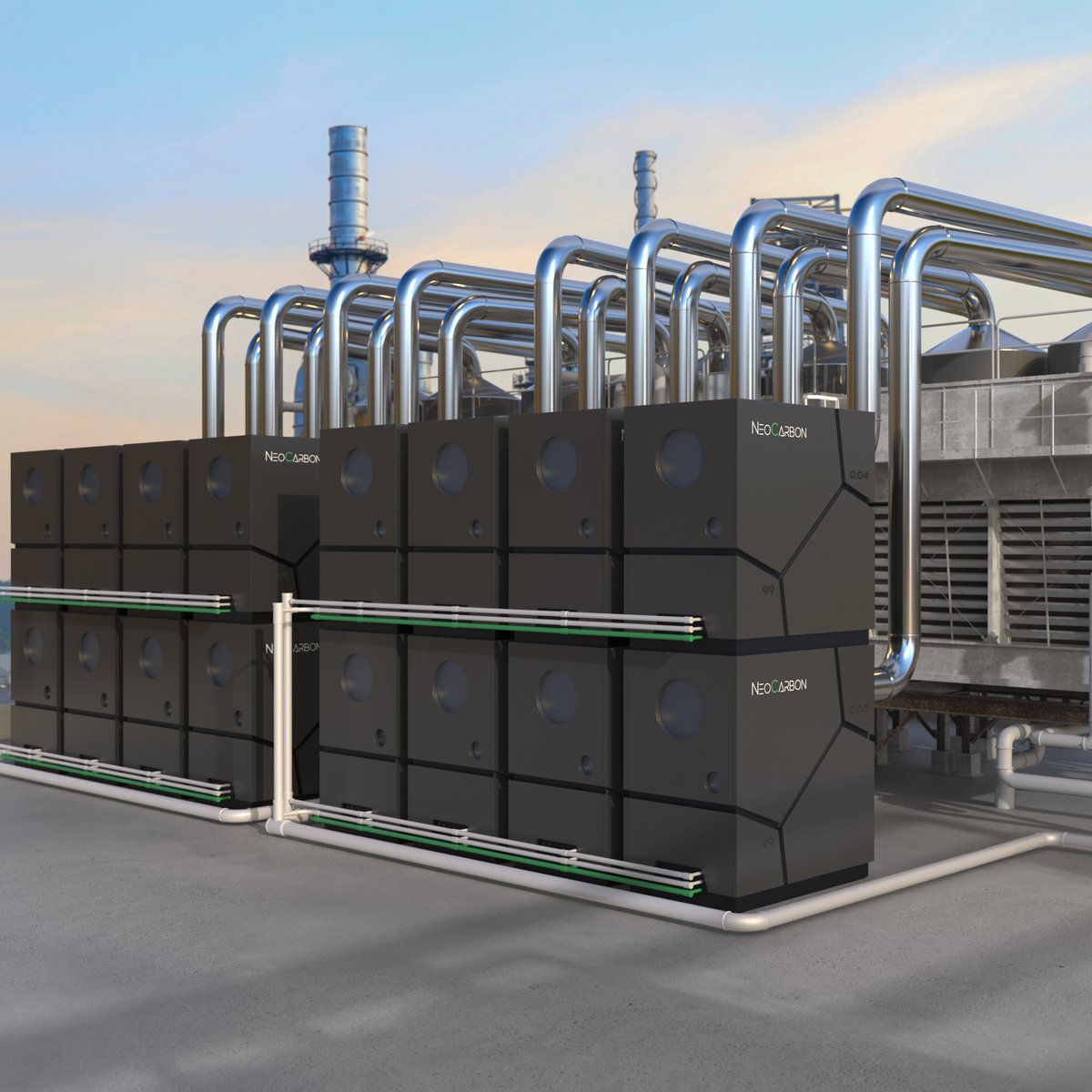 Visualisierung einer Carbon Capture Anlage