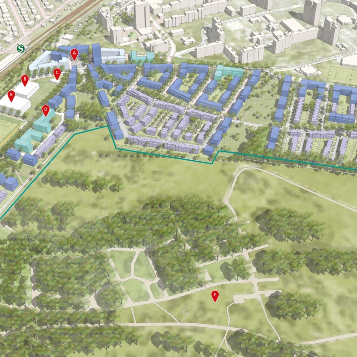 Visualisierung zum Startschuss für Zukunftsquartier Neulichterfelde
