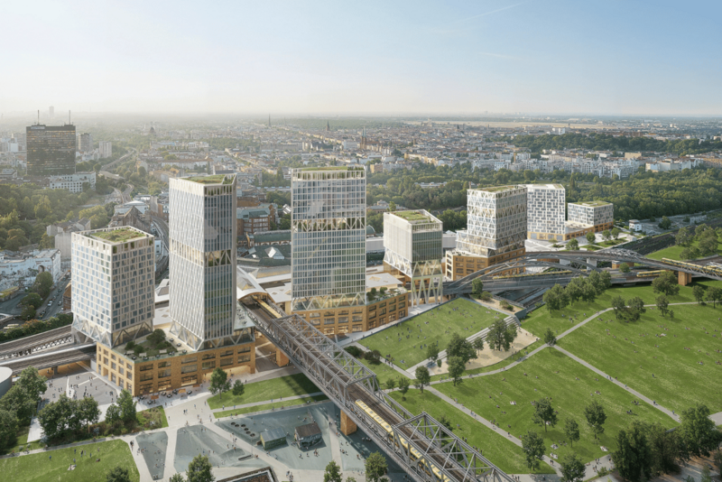 Visualisierung Urbane Mitte am Gleisdreieck, Kreuzberg (Berlin)