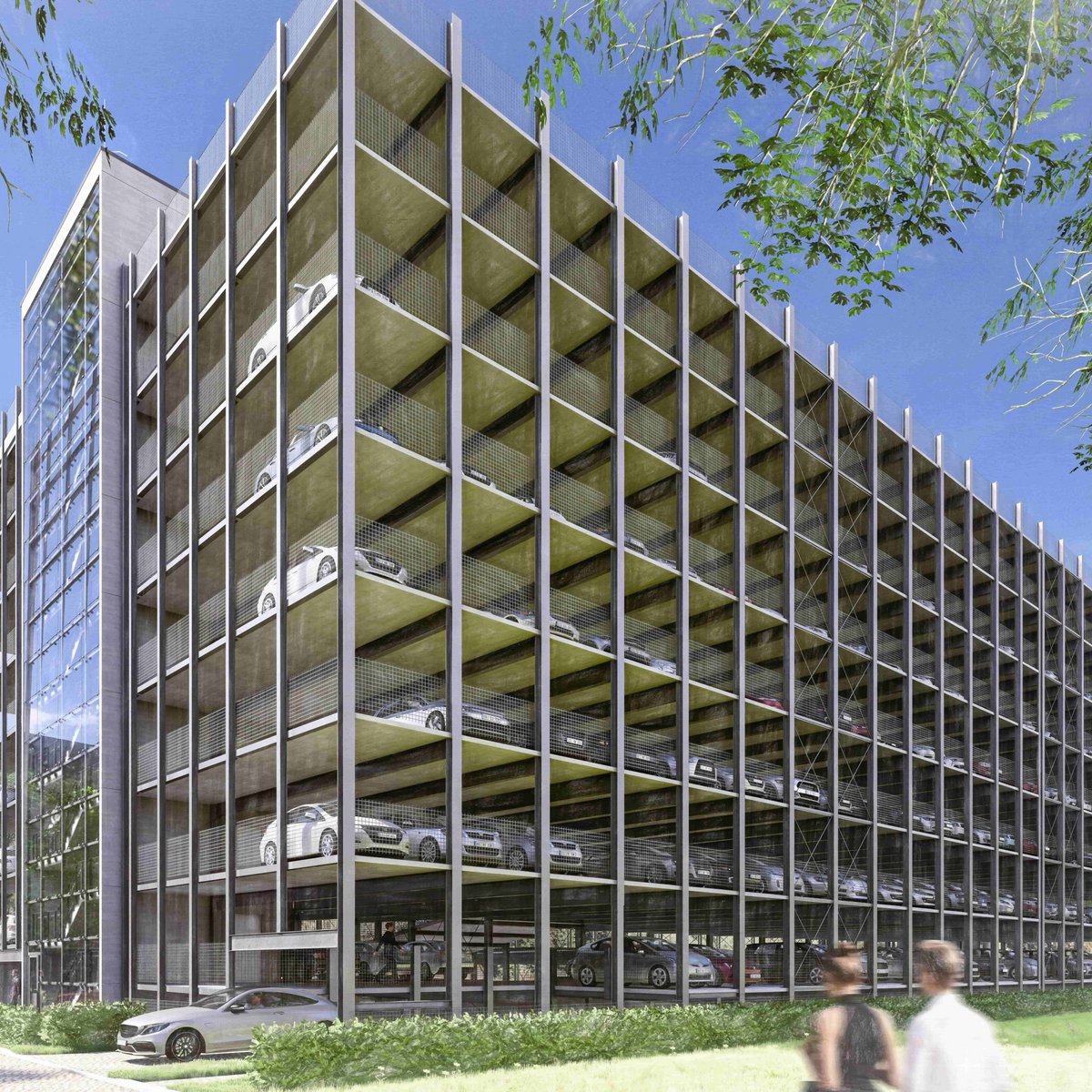 Visualisierung des Parkhaus Westgate. 