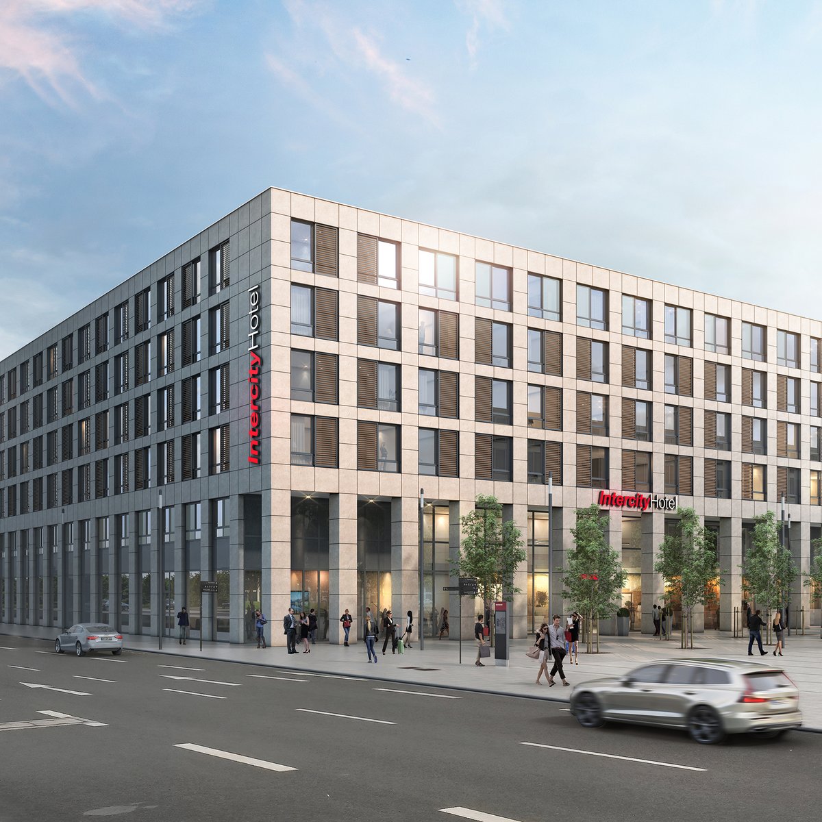 Visualisierung des IntercityHotels am BER