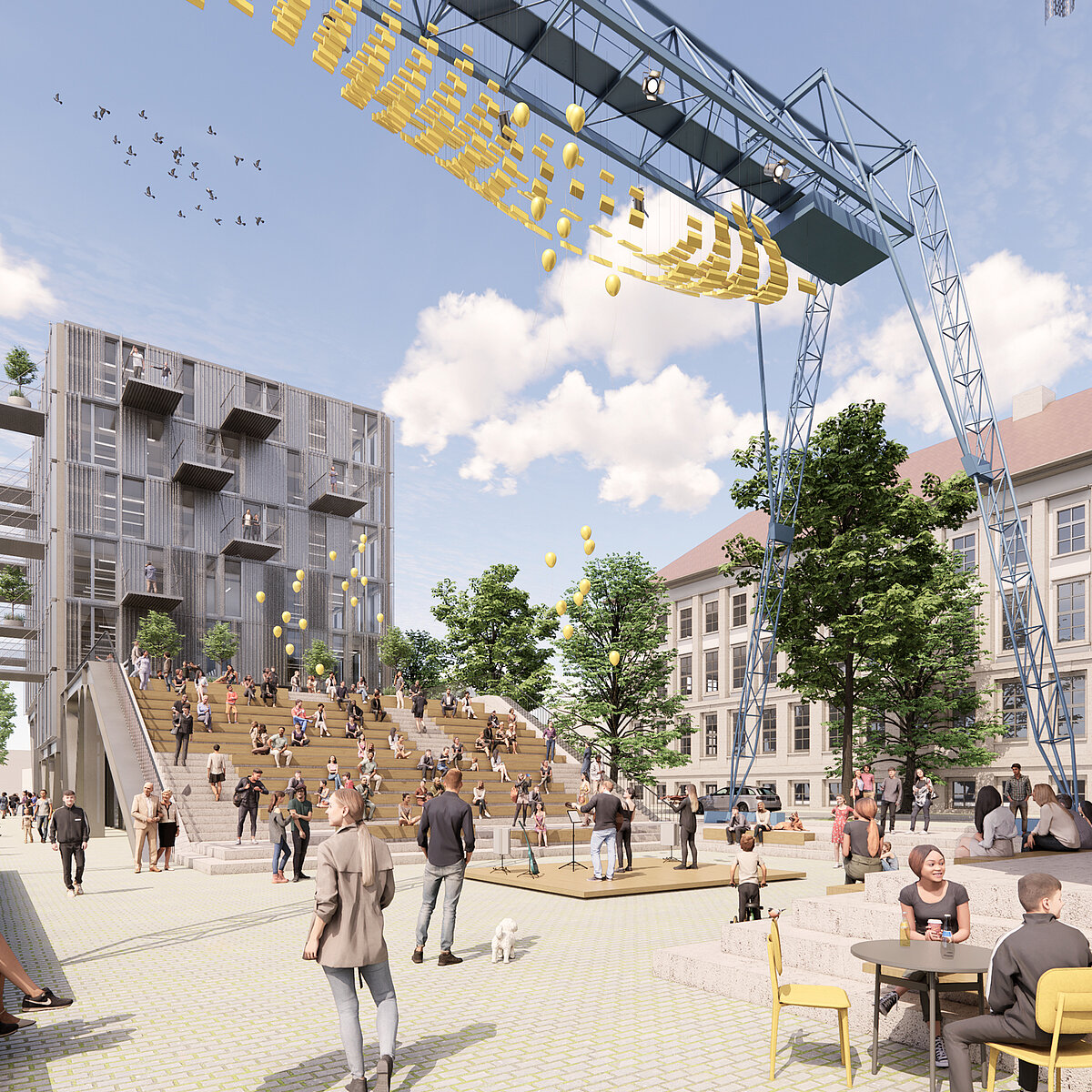 Visualisierung DOXS Neukölln Außenbereich
