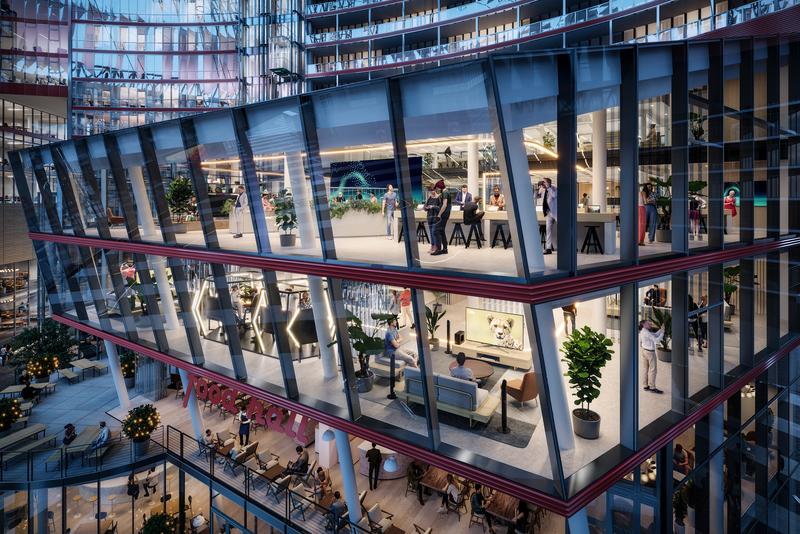 Visualisierung des ca. 3.200 m² großen „Penthouse“-Office