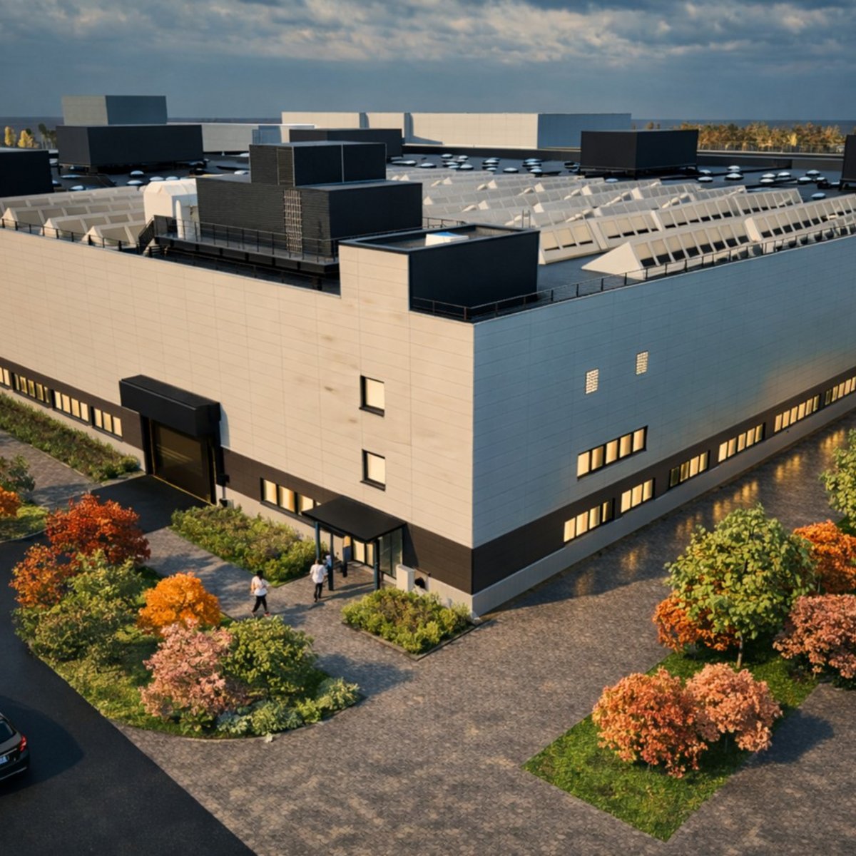 Visualisierung des zukünftigen Gebäudes