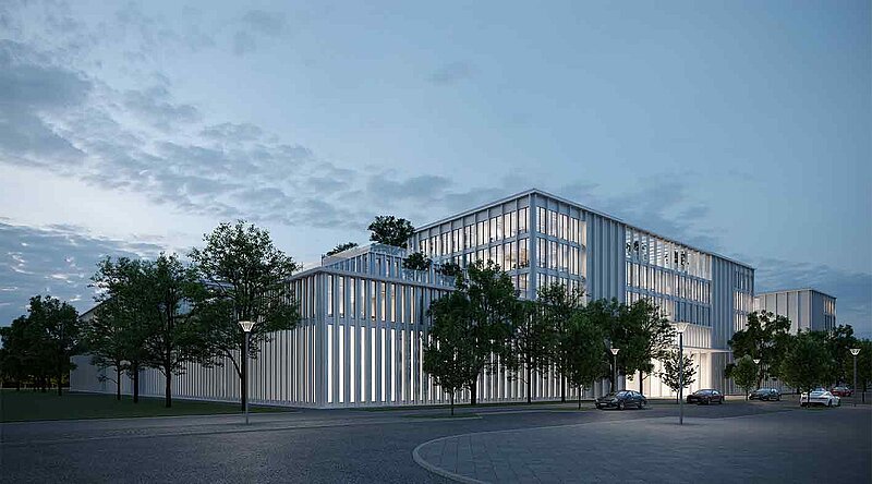 Visualisierung der neuen Siemens-Niederlassung in Berlin Adlershof