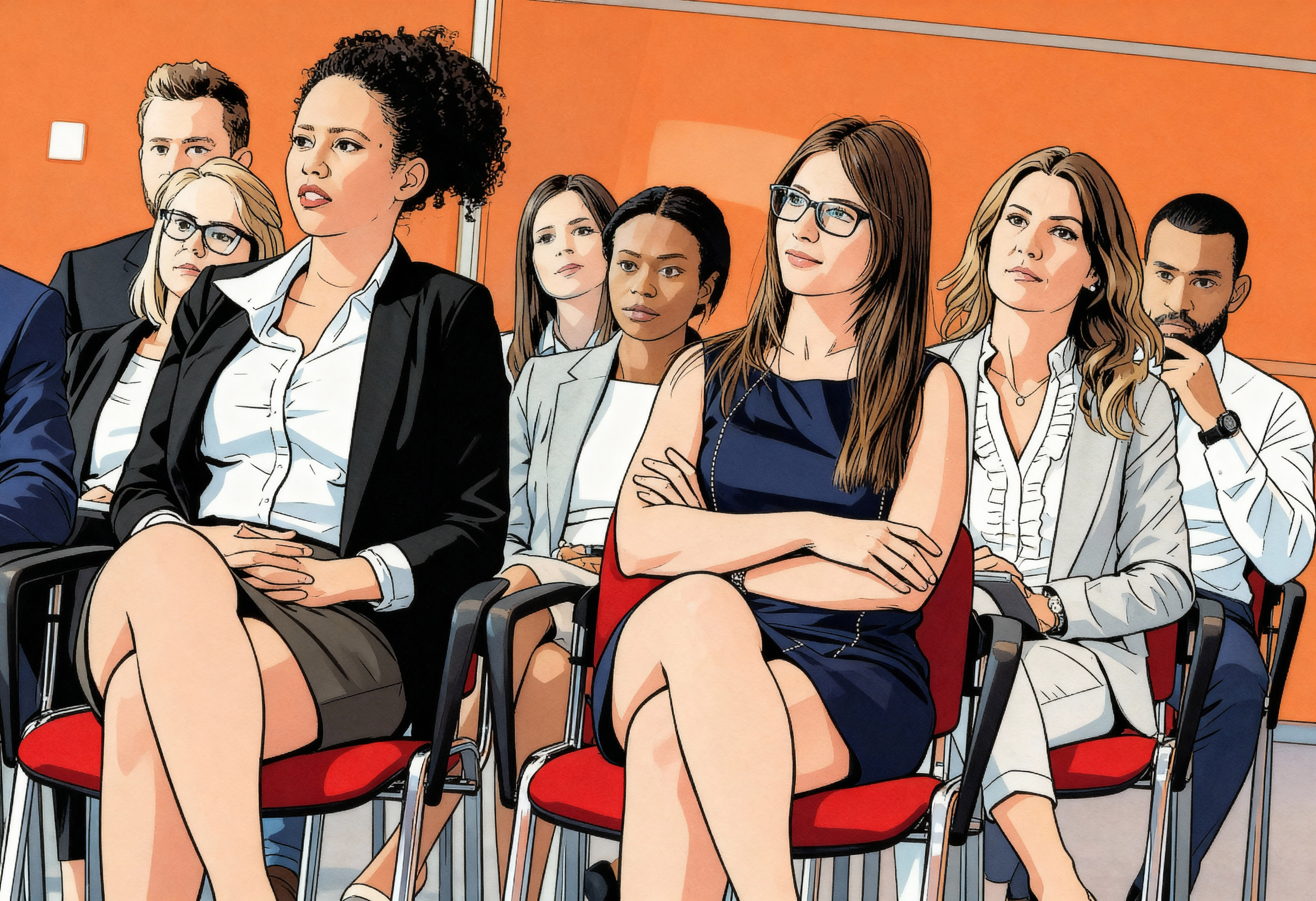 Viele Teilnehmende auf einer Messe oder Konferenz.